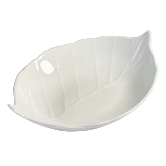 FRCOLOR Tiny Serving Leaf Disc Child 19.00X15.30X6.00CM White
