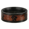 thumbnail image 1 of FRCOLOR Titanium Steel Ring Male Finger Ring Stylish Wood Grain Turtle Pattern Ring, 1 of 7