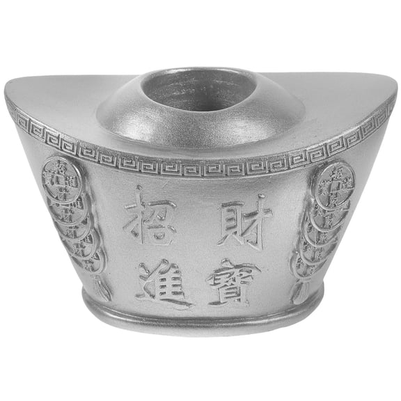 HORIALENCE Decorative Ingot Craft Silver 1Pack 4.02X2.56X2.28in