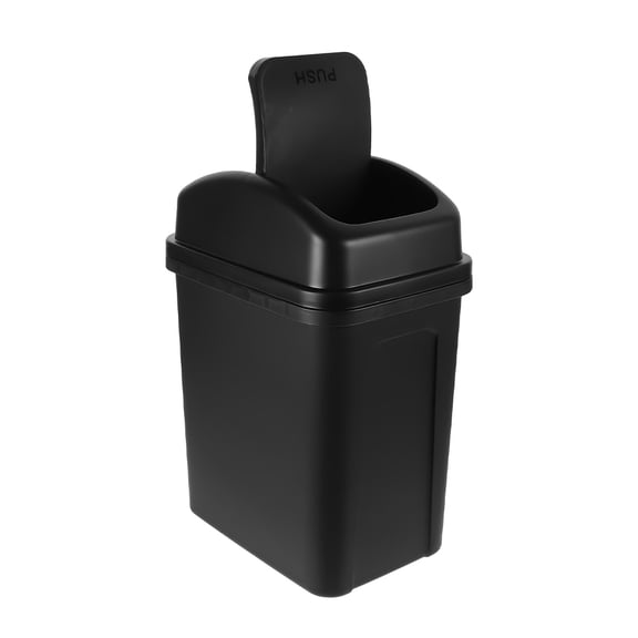 WASHWEPE Modern Style Trash Can Black 1Set 15.4x11.4x7.5in