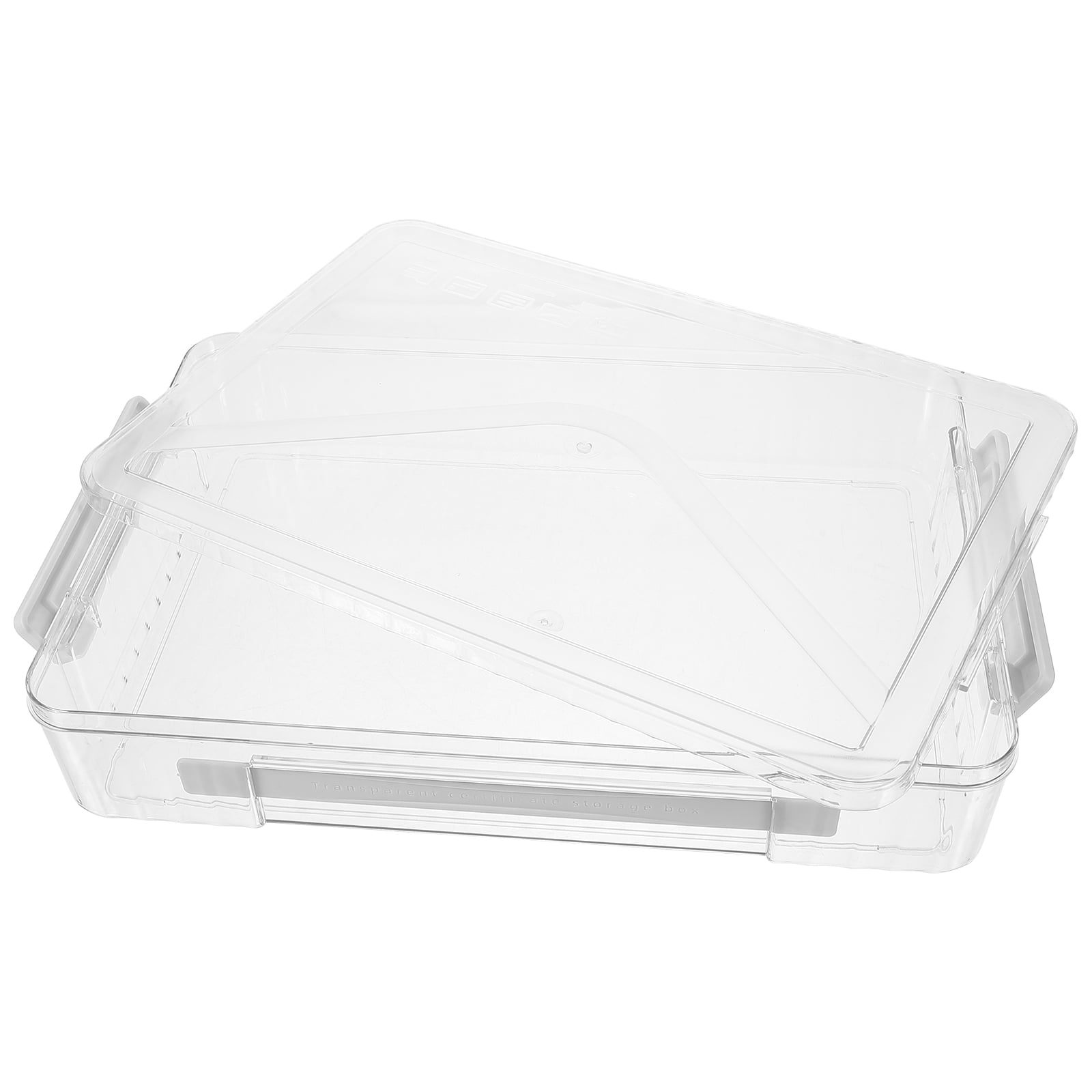 FRCOLOR Transparent ABS Storage Box for Flags Medals Cards Photos Certificates 6.3x4.7 Inches