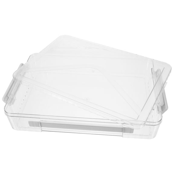 FRCOLOR Transparent ABS Storage Box for Flags Medals Cards Photos Certificates 6.3x4.7 Inches