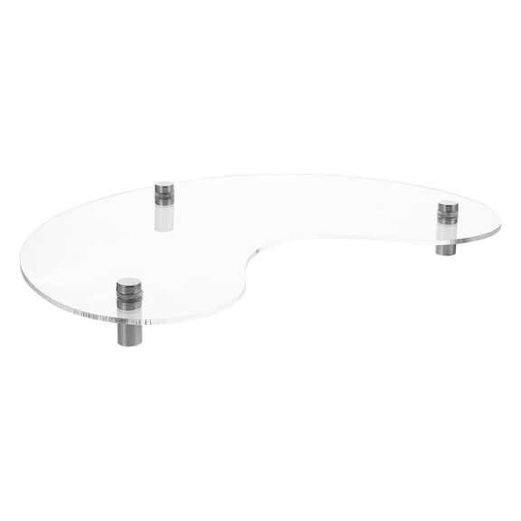 LABSERRON 1Pc Multi Functional Acrylic Dessert Tray Transparent Moon Shape for Home Use