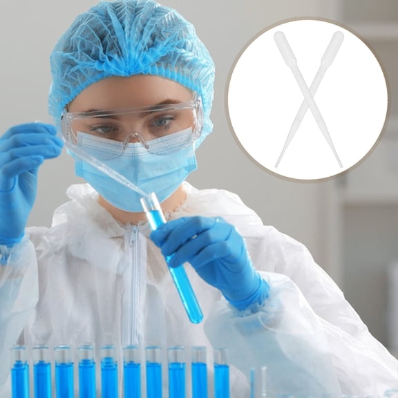 FRCOLOR Transparent Disposable LDPE Pipette Dropper for Daily Use with Accurate 3ML Measurements