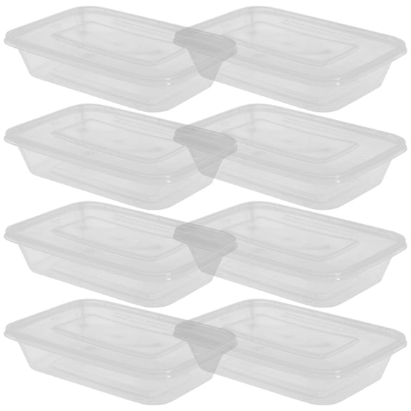 FRCOLOR Transparent Meal Prep Containers with Lids Made of PP Material Lightweight and Compact for Storing 25pcs