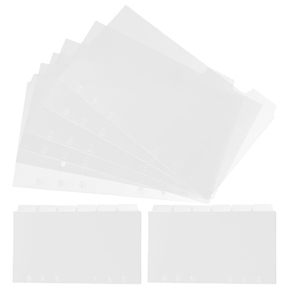 WASHWEPE Binder Divider Transparent 18Sheets 6.7X3.7X0.004In