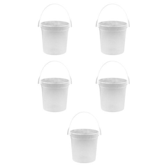 FRCOLOR Transparent Paint Brush Washer with Thickened Barrel Edge for Storage Made of PP Material 5 Pieces