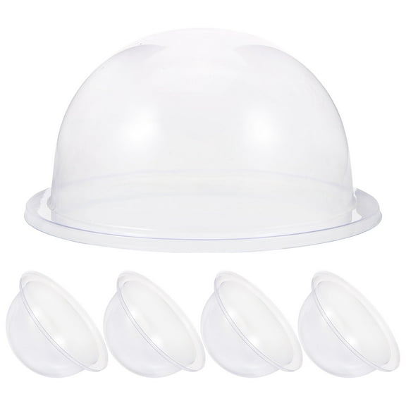 FRCOLOR Transparent Plastic Food Cover for Outdoor Use with Exquisite Craftsmanship and Protective Design 5 Pieces