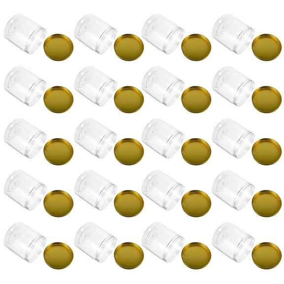 FRCOLOR Transparent Plastic Jars with Lids Ideal for Storage Use 20 Pieces AntiInsect DustProof Safe Reliable