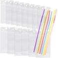 thumbnail image 1 of FRCOLOR Transparent SelfSealing Drink Pouch with Straw Made of Safe Plastic for Storage Use Assorted Color, 1 of 8