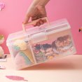 thumbnail image 1 of FRCOLOR Transparent Storage Box Portable Storage Container Multipurpose Handled Organizer Box(4.8L), 1 of 8