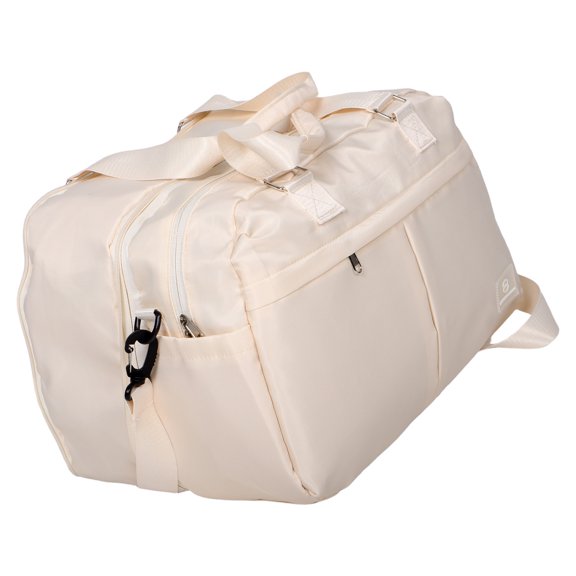 TAILTOSS Beige Expandable Travel Duffle Bag with Dry and Wet Separation for Gym Or Weekend Use