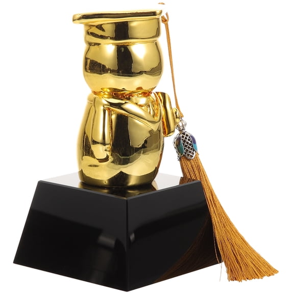 WASHWEPE Trophy Model Golden Crystal 1Pcs For Kids Kindergarten Graduation 4.7x2.6in