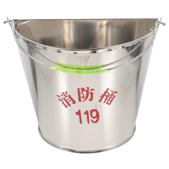 FRCOLOR Truck Semi Stainless Steel Fire Bucket Semi-circular Painted Sand Handle Design