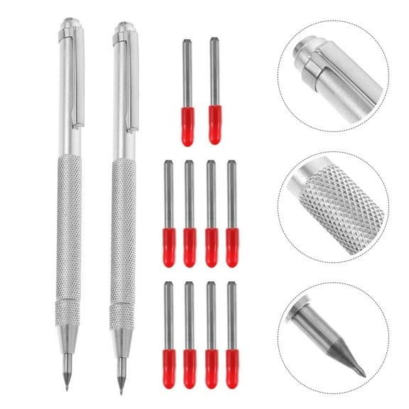 FRCOLOR Tungsten Carbide Scriber Pen for Marking on Glass Metal and Ceramics with Replacement Tips Set Assorted Color