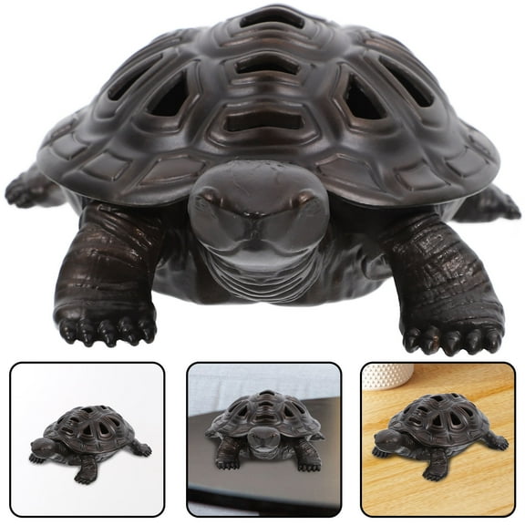 FRCOLOR  Turtle Storage Box Decorative Animals Holder Crafts Boxes Black
