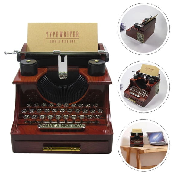 FRCOLOR Typewriting Machine Typewriter Music Box Office Decoration
