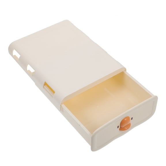 FRCOLOR Under Table Drawer Tray for Storage with Hidden Design and Beige Plastic Material
