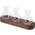 thumbnail image 1 of WASHWEPE Desk Glass Planter Glass Terrarium Elegant Design 3 Vases 9.43X4.52X2.75in, 1 of 8