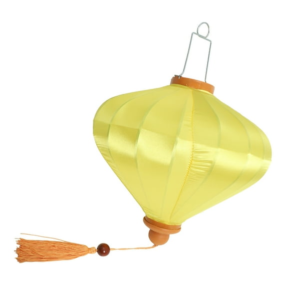 FRCOLOR Vietnamese Lantern Hoian Lamp Vietnam Lampshapes Hanging Lantern Lamp For Wedding Garden Party Yard Indoor Holiday Asian Traditional Decoration Yellow