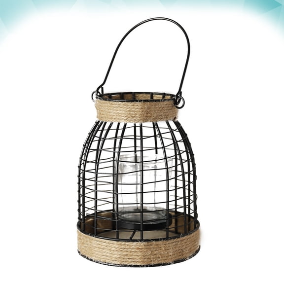 FRCOLOR Vintage Decor Candle Holder Iron Lantern Candlestick Lightweight