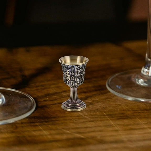 FRCOLOR Vintage Goblet Royal Wines Cups Fu Pattern Renaissance Medieval Goblet Present Wedding Anniversary Ceremonial Drinkwares