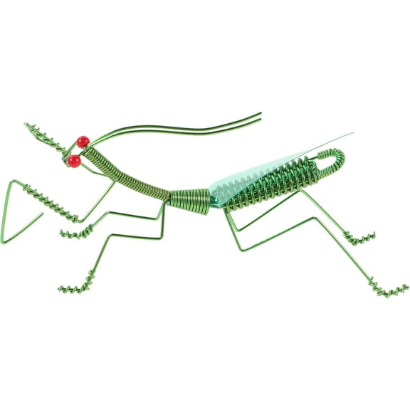 LABSERRON Mantis Craft Figurine Mantis Statue Green Aluminum Wire 1Pack 6.1x2.8in