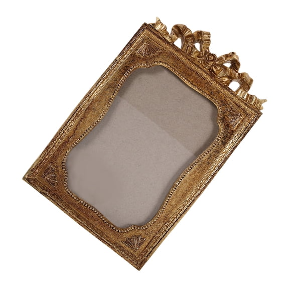 FRCOLOR Vintage Resin Photo Frame Decorative 3D Resin Ribbon Photo Frame Picture Frame
