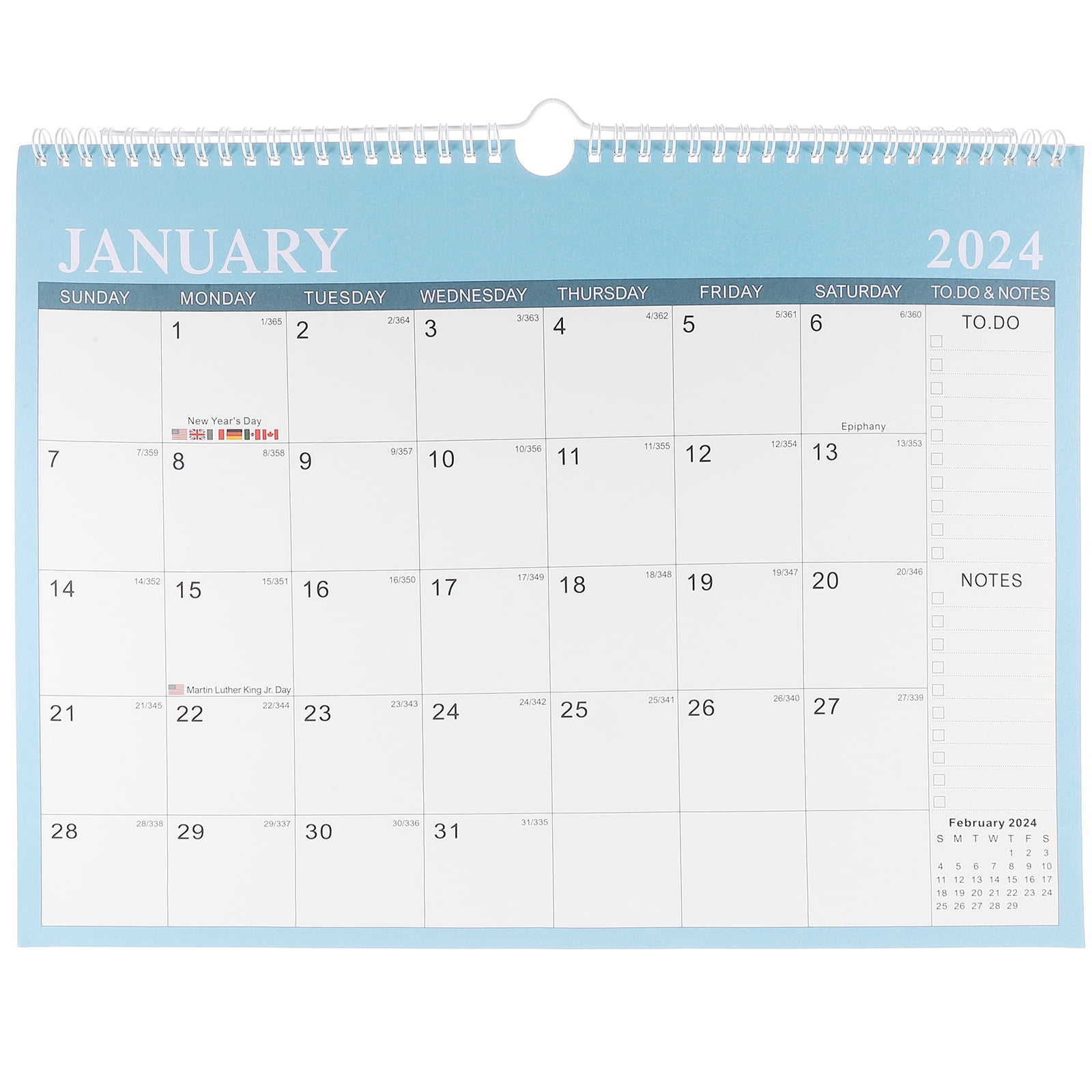 FRCOLOR Wall Calendar English Calendar Desktop 20242025 Calendar Decorative Wall Calendar for