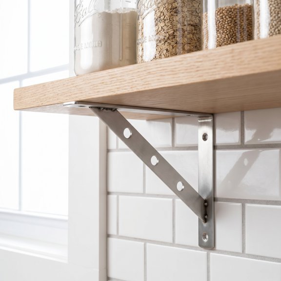WRISTBIQUE Wall Mounted Bracket Triangle Silver 1Set