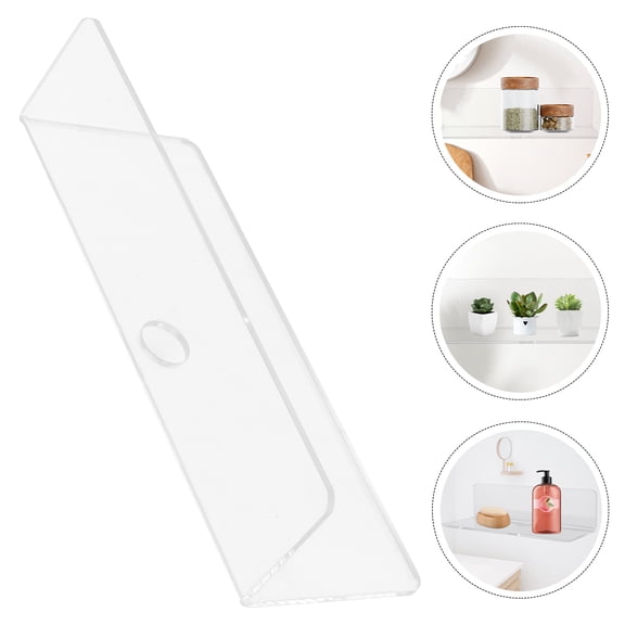 FRCOLOR  Wall Shelf Floating Acrylic Storage Rack Multifunctional