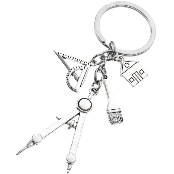 FRCOLOR Wallet Architect Key Chain Architectural Engineer Keychain for Home Keys