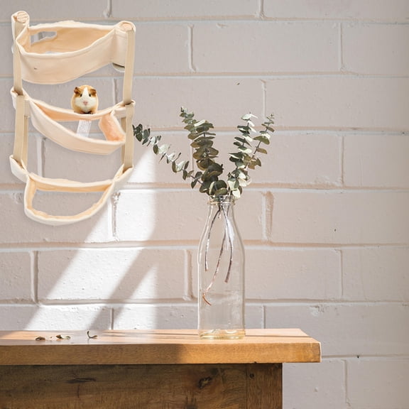 FRCOLOR Warm Hanging Bed for Small Animals Made of Durable Fabrics Perfect for Hamster Cage Nest Yellow