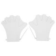 thumbnail image 1 of FRCOLOR Water Gloves 1 Pair of Silicone Swimming Paddles Adjustable Pool Gloves Diving Training Gloves,7.87"X7.87"X0.04", 1 of 10
