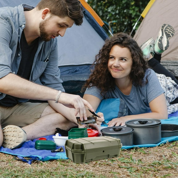 FRCOLOR Waterproof Airtight Plastic Container Dry Storage Box Plastic Shockproof Survival Container Carry Box For Fishing Camping Hiking