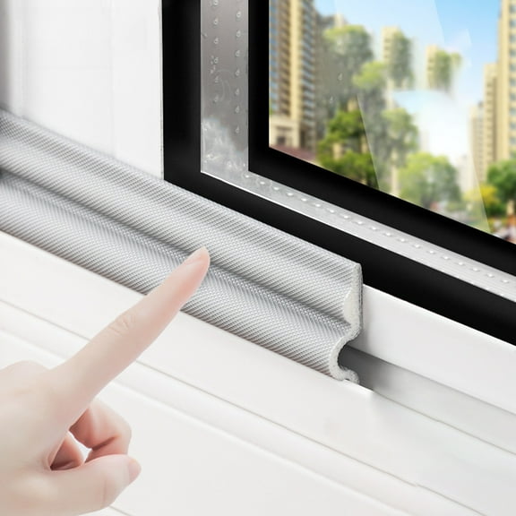 FRCOLOR Waterproof Sealing Strip Sealing Tape Window Door Frame Seal 1000x3.5cm Grey