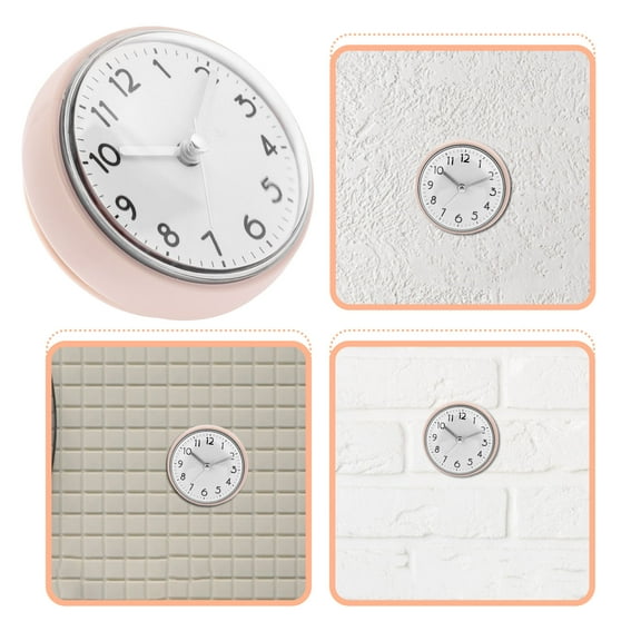 FRCOLOR  Waterproof Wall Clock for Bathroom Small Clocks Digital Beige