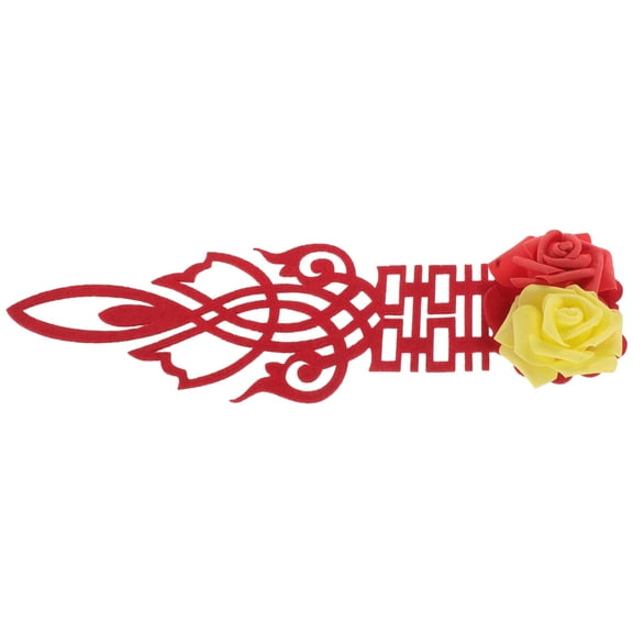FRCOLOR Wedding Car Floral Accents Artificial Flower Wedding Supply Wedding Car Bridal Car Door Handle Decor Wedding Car Flower Decorations Wedding Car Tie Bouquets