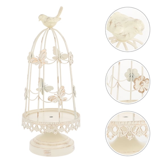 FRCOLOR Wedding Decor Gold Birdcage Candle Holder Decorative Bride