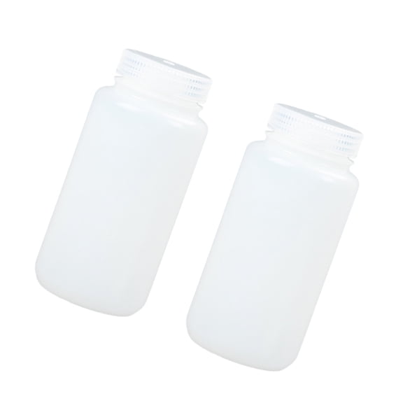 LABSERRON 2Pcs White Hdpe Empty Bottle Durable Plastic Water Holder for Storage Use