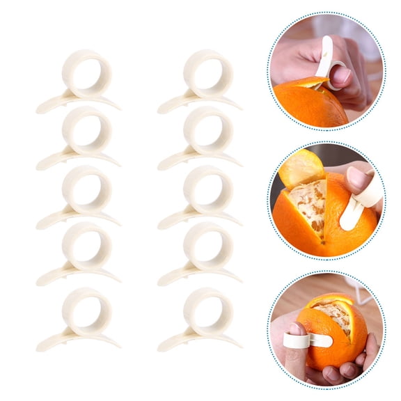 KAKOWELY Multi Purpose Bottle Opener Peeler White Plastic 10pcs