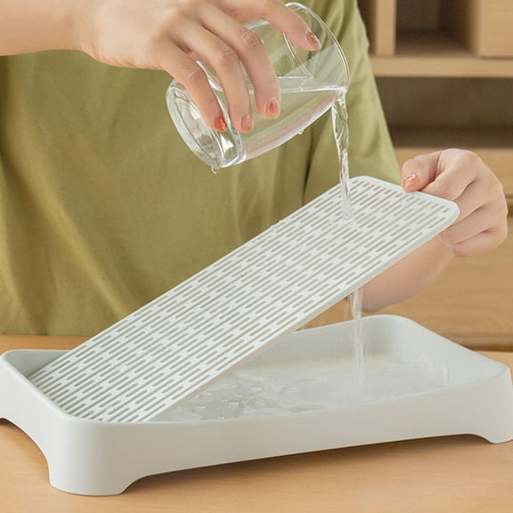 LABSERRON Tableware Tray Plastic 1Pack 12.6X7.5X1.8In