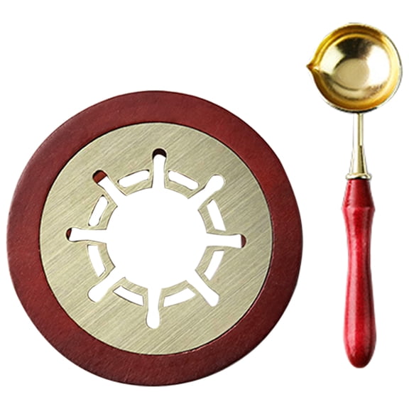 LABSERRON Wax Spoon Vintage Design Polished Metal Surface 1 Set