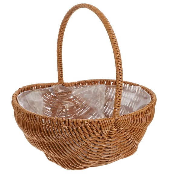 FRCOLOR Wicker Storage Baskets Weaving Baskets Shopping 29.00X28.50X24.00CM
