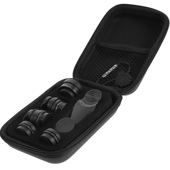 TAILTOSS 1Set Black 10-in-1 Mobile Phone Camera Lens Kit Wide Angle Fisheye Lens
