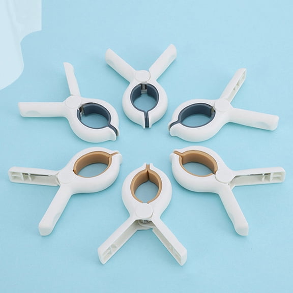 FRCOLOR Windproof Clothespins with Strong Clamping Force NonSkid Plastic Clips for Home Assorted Color 6pcs