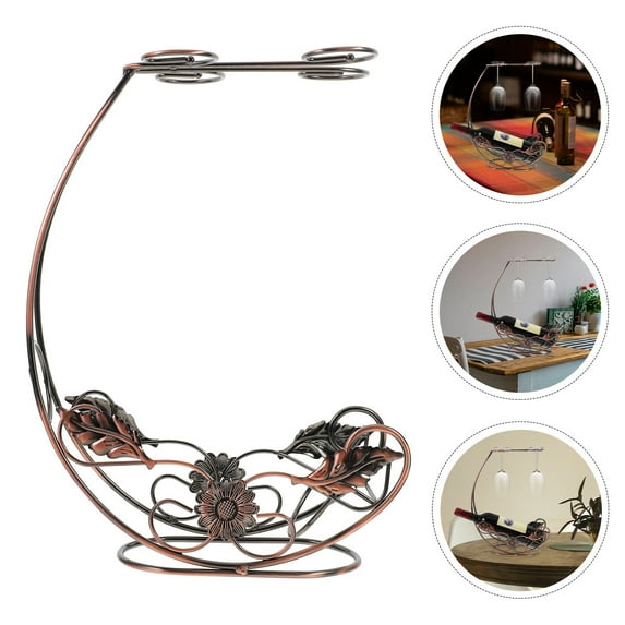 FRCOLOR Wine Glass Holder with SpaceSaving Upside Down Design for Storage Use Made of Iron Assorted Color 7.5 Inches