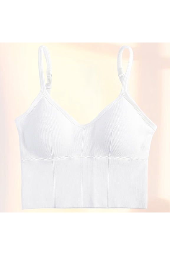 Wireless Bra Strapless Bras for Women Full Support Women's Miss White