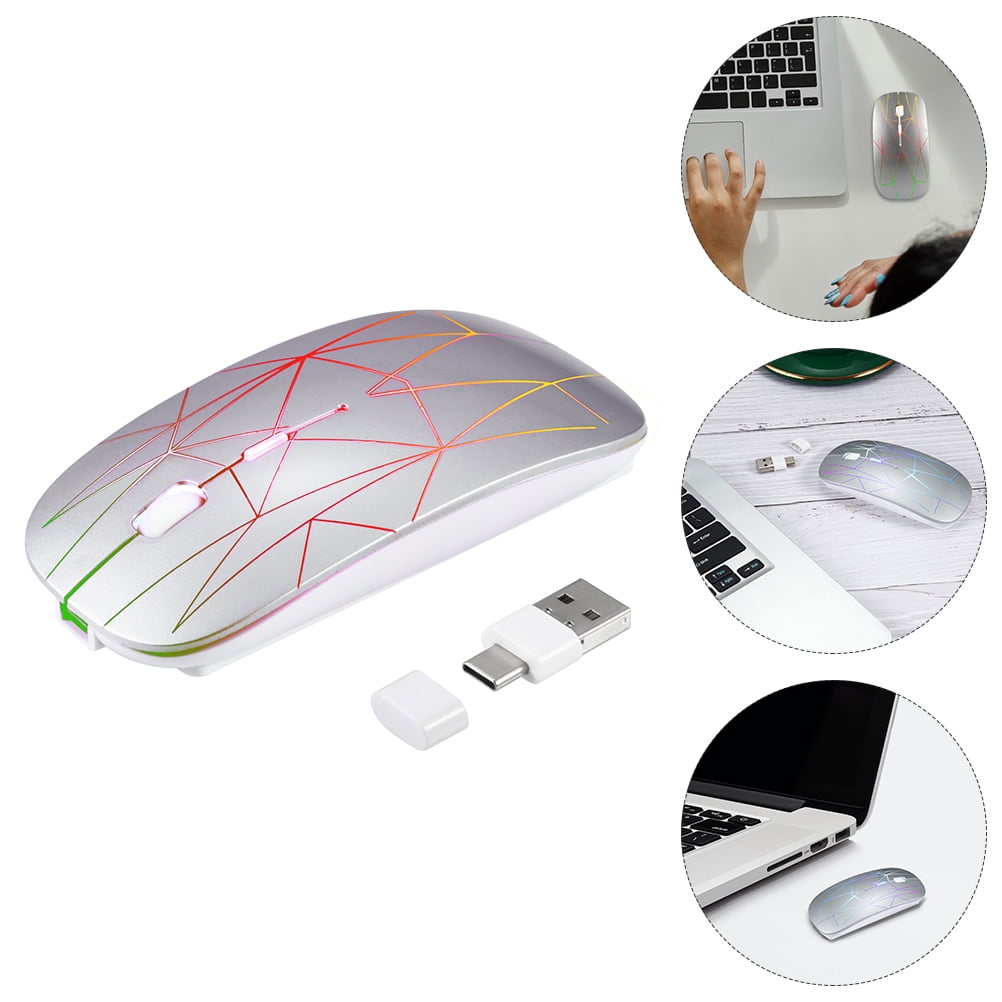 FRCOLOR Wireless Mouse DPI Adjustable Gaming Computer Mouse RGB ...