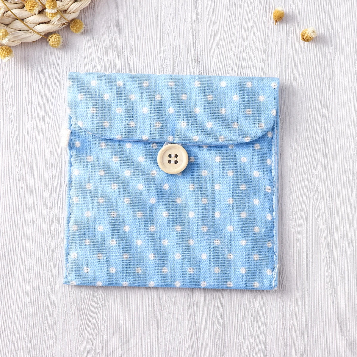 FRCOLOR Women Girls Linen Sanitary Napkins Organizer Dot Menstrual ...